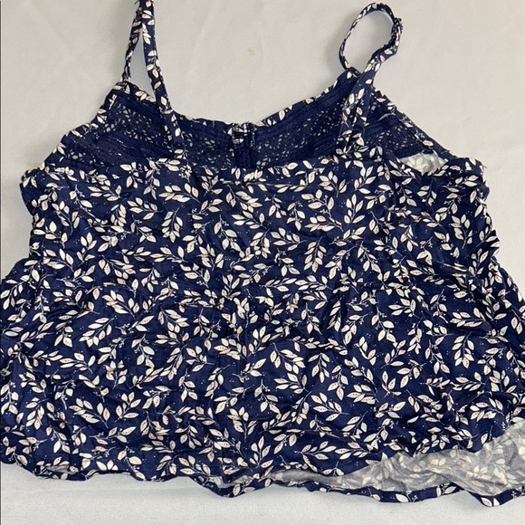 Arizona Jean Company Blue and White Smocked Camisole - Picture 3 of 5